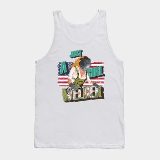 Just a welder girl 90s retro style Usa flag welders Tank Top